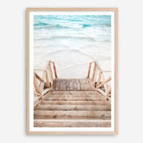 Ocean Beach Stairs Photo Art Print