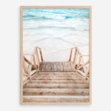 Ocean Beach Stairs Photo Art Print