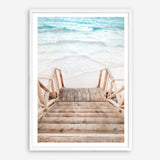 Ocean Beach Stairs Photo Art Print