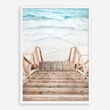 Ocean Beach Stairs Photo Art Print