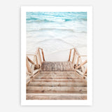 Ocean Beach Stairs Photo Art Print