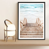 Ocean Beach Stairs Photo Art Print