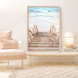 Ocean Beach Stairs Photo Art Print