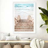 Ocean Beach Stairs Photo Art Print