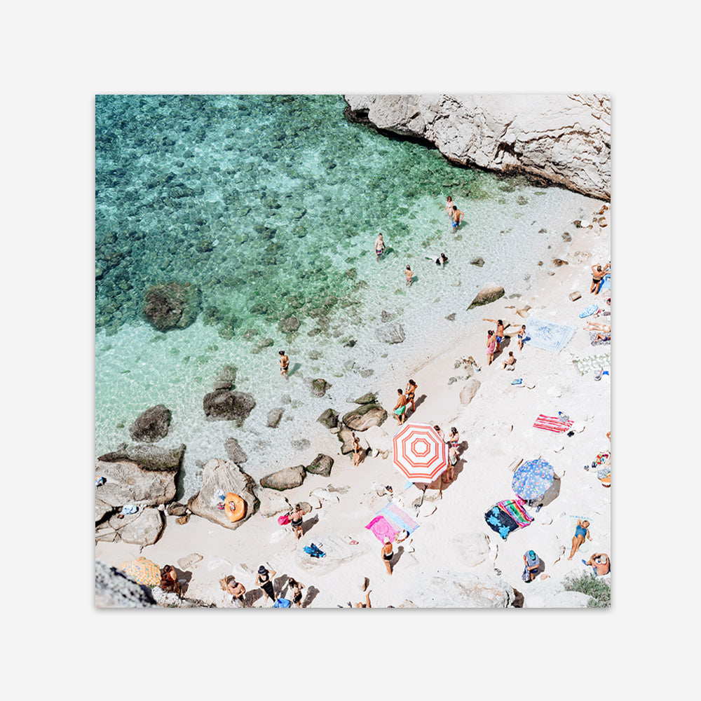 Salento Beach Day Swims I (Square) Photo Art Print
