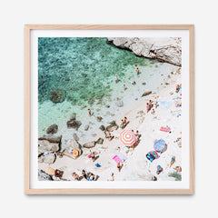 Salento Beach Day Swims I (Square) Photo Art Print