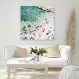 Salento Beach Day Swims I (Square) Photo Canvas Print
