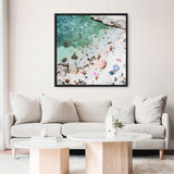 Salento Beach Day Swims I (Square) Photo Canvas Print