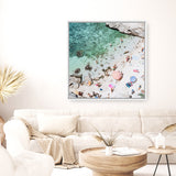 Salento Beach Day Swims I (Square) Photo Canvas Print