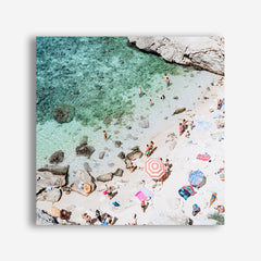 Salento Beach Day Swims I (Square) Photo Canvas Wall Art Print