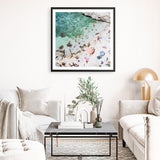 Salento Beach Day Swims I (Square) Photo Art Print