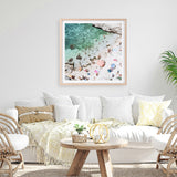 Salento Beach Day Swims I (Square) Photo Art Print