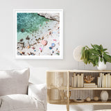 Salento Beach Day Swims I (Square) Photo Art Print