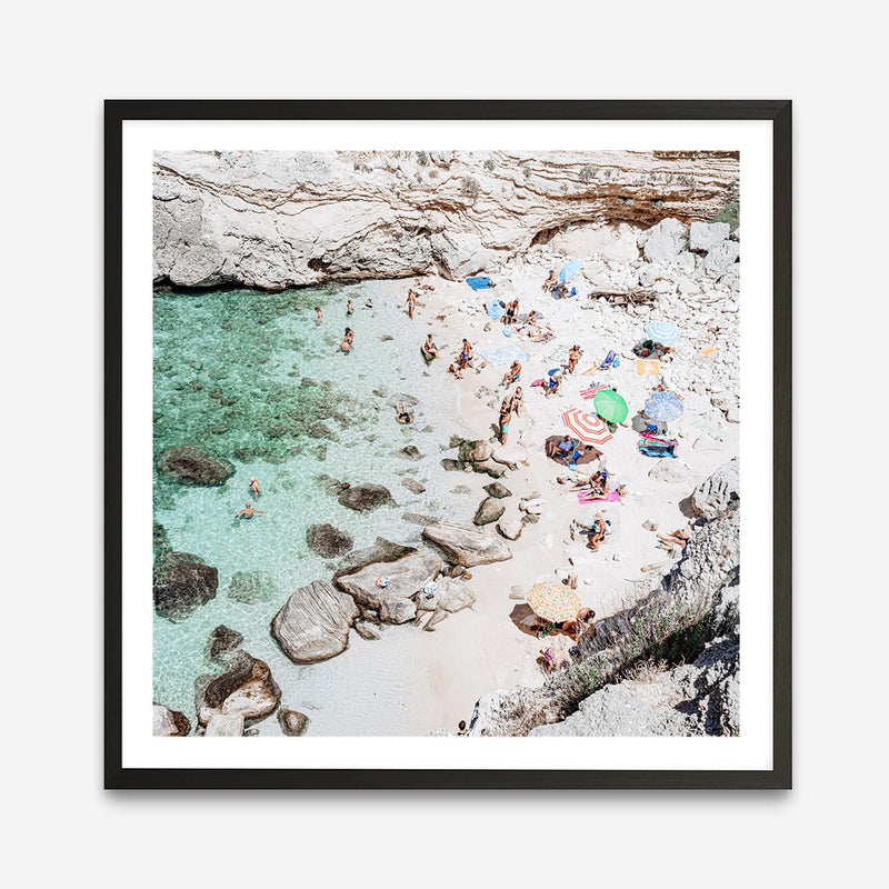 Salento Beach Day Swims II (Square) Photo Art Print