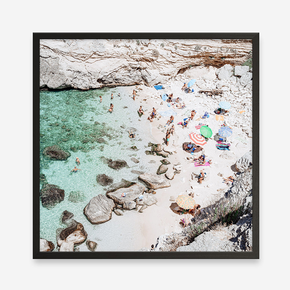 Salento Beach Day Swims II (Square) Photo Art Print