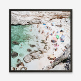 Salento Beach Day Swims II (Square) Photo Art Print