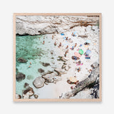 Salento Beach Day Swims II (Square) Photo Art Print
