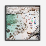 Salento Beach Day Swims II (Square) Photo Canvas Print