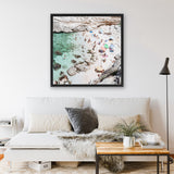 Salento Beach Day Swims II (Square) Photo Canvas Print