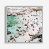 Salento Beach Day Swims II (Square) Photo Canvas Print