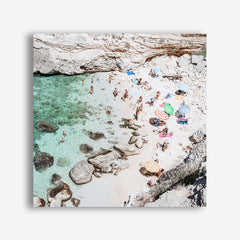 Salento Beach Day Swims II (Square) Photo Canvas Wall Art Print