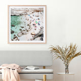 Salento Beach Day Swims II (Square) Photo Art Print