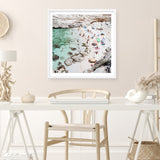 Salento Beach Day Swims II (Square) Photo Art Print