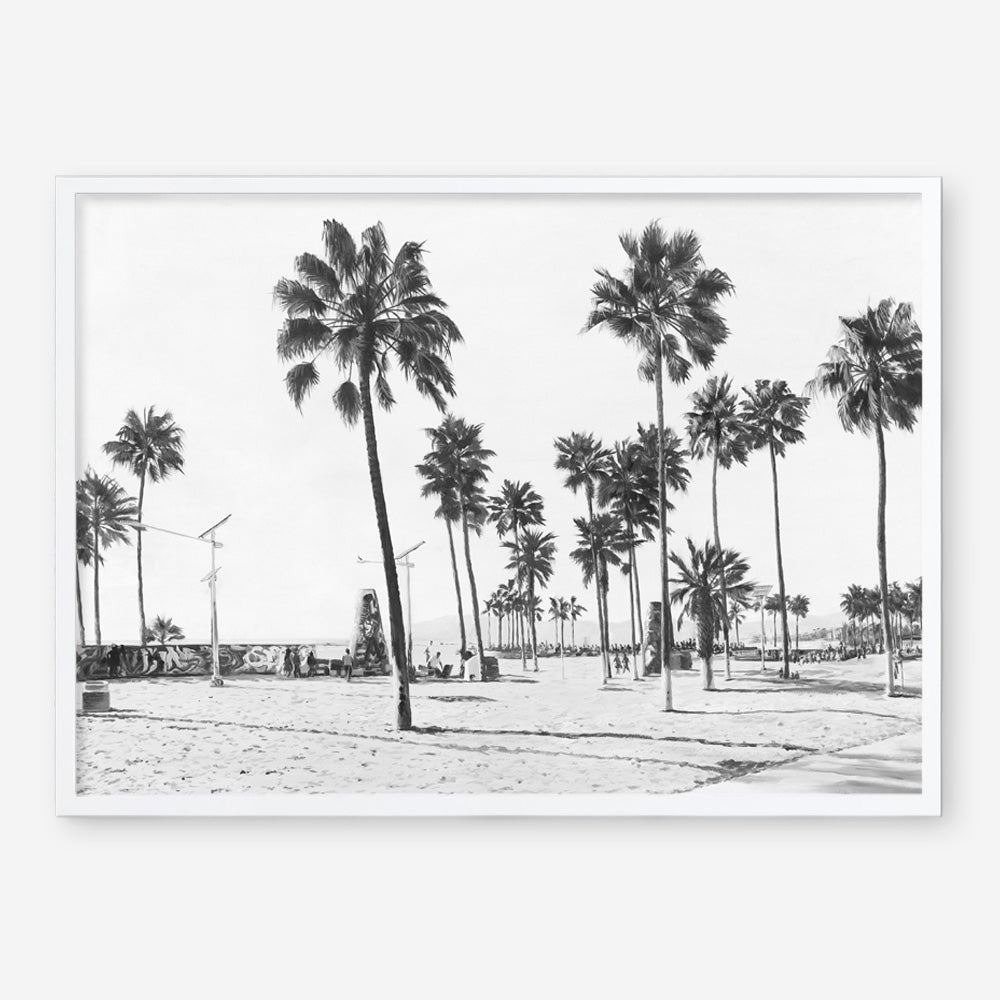 California Foreshore B&W Art Print