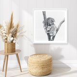 Sleeping Koala (Square) Art Print