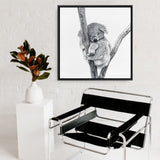 Sleeping Koala (Square) Canvas Print