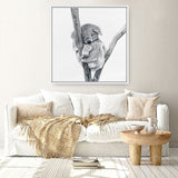 Sleeping Koala (Square) Canvas Print
