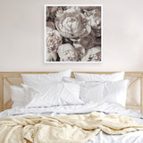 White Peony Buds (Square) Art Print