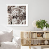 White Peony Buds (Square) Art Print