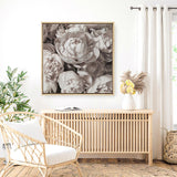 White Peony Buds (Square) Canvas Print