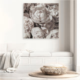 White Peony Buds (Square) Canvas Print