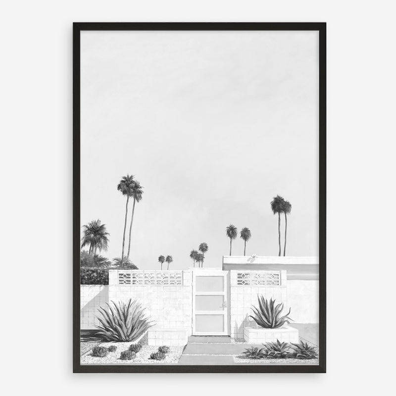 Palm Springs Doorway 3 B&W Art Print