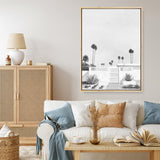Palm Springs Doorway 3 B&W Canvas Print