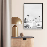 Palm Springs Doorway 3 B&W Art Print