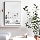 Palm Springs Doorway 3 B&W Art Print