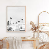 Palm Springs Doorway 3 B&W Art Print