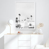 Palm Springs Doorway 3 B&W Art Print