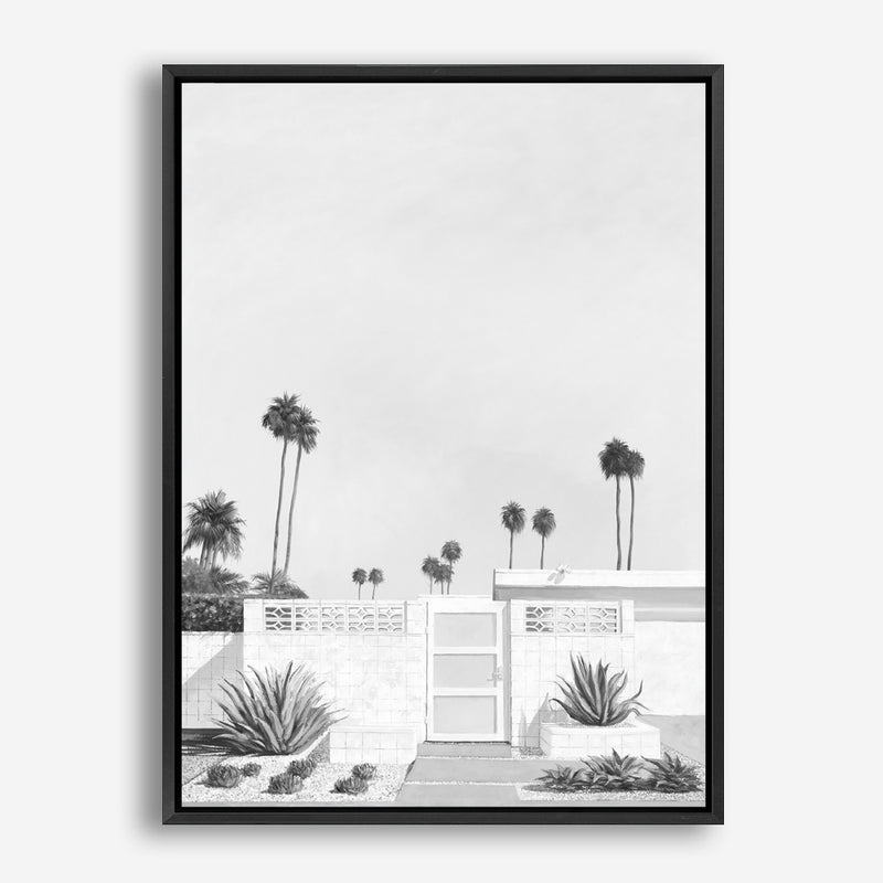 Palm Springs Doorway 3 B&W Canvas Print
