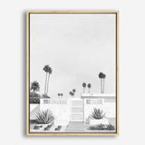 Palm Springs Doorway 3 B&W Canvas Print