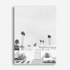 Palm Springs Doorway 3 B&W Canvas Wall Art Print