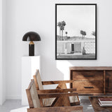 Palm Springs Doorway 5 B&W Canvas Print