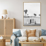 Palm Springs Doorway 5 B&W Canvas Print