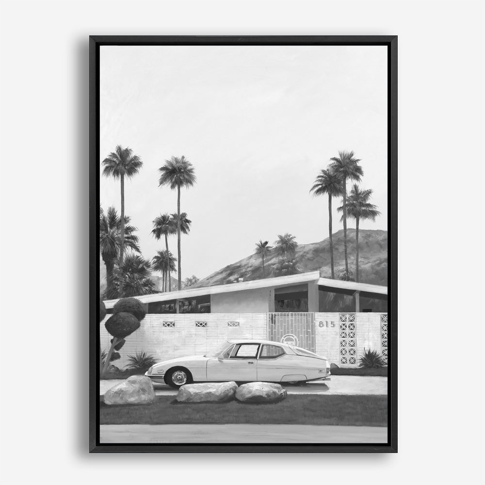 Palm Springs Doorway 2 B&W Canvas Print