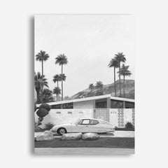 Palm Springs Doorway 2 B&W Canvas Wall Art Print