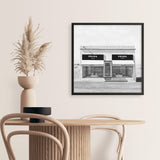 Black & White Marfa (Square) Art Print