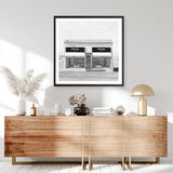 Black & White Marfa (Square) Art Print